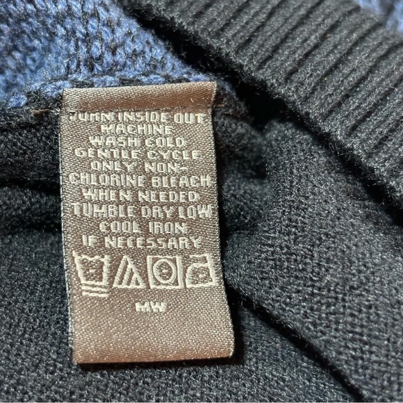 BOGO Tricots St Raphael Men’s 2 Tone Long Sleeve Sweater Size M - Picture 7 of 10